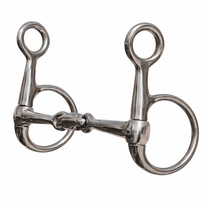 Horse 4 1/2" Hanging Cheek Double Jointed Baucher Bit with Lozenge 35526A