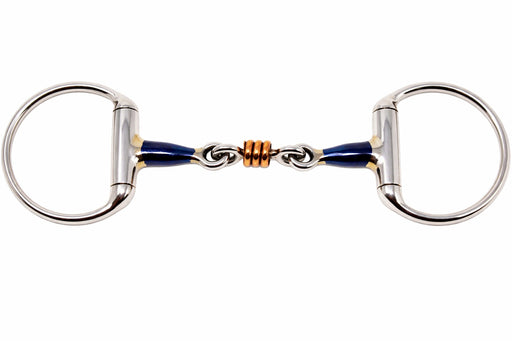 Horse 6" Sweet Iron English Eggbutt Snaffle with Copper Rollers 35533E
