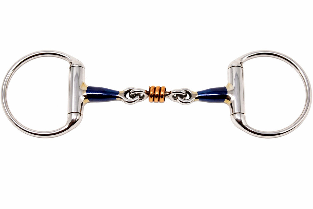 Horse 6" Sweet Iron English Eggbutt Snaffle with Copper Rollers 35533E