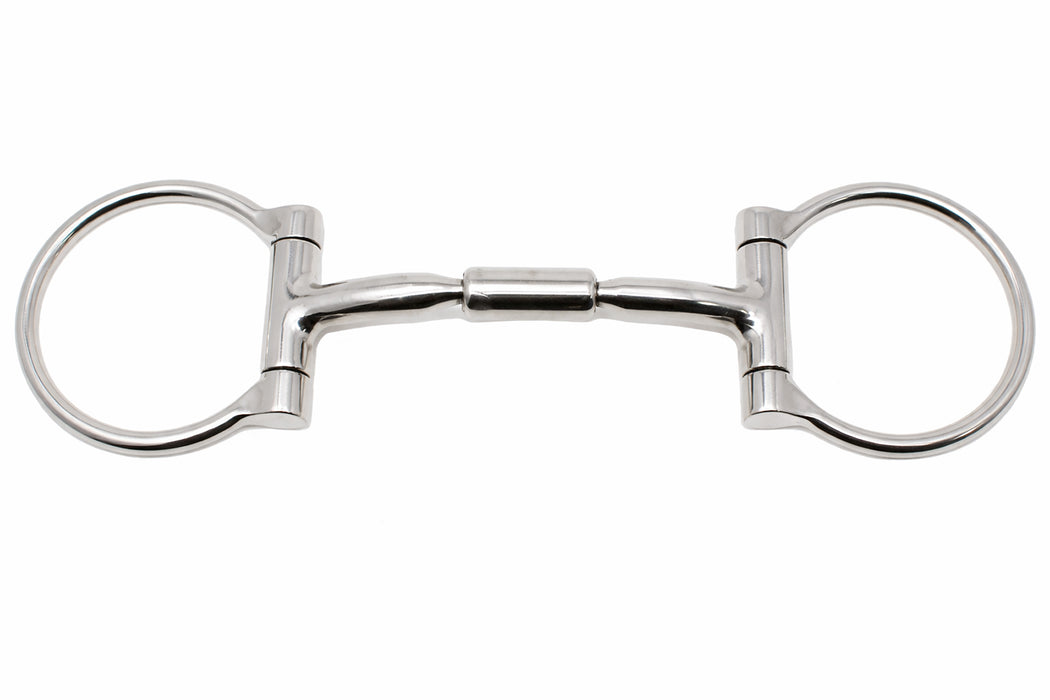 Horse SS Straight Roller Mouth Snaffle D-Ring Training HORSE BIT TACK 35560v