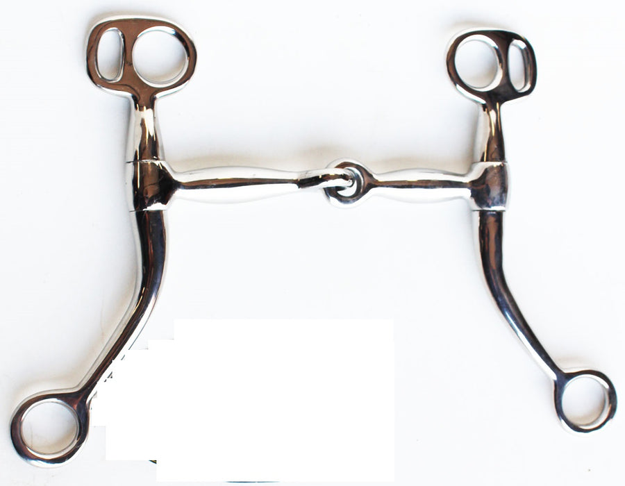 Horse Pro Rider STAINLESS STEEL CURB TRAINING  BIT 5" SNAFFLE 35563B
