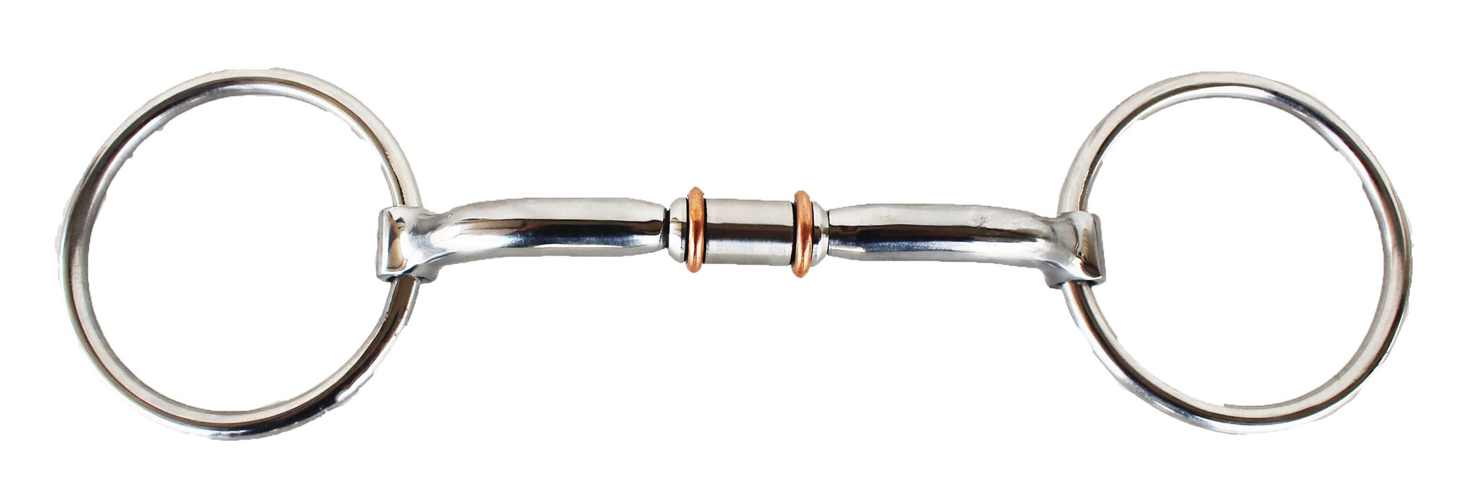 Horse  SS Loose Ring Snaffle Bit with Copper Rollers 5" Mouth 35567B
