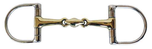 Horse English Riding Double Jointed Dee-Ring Dog Bone Snaffle Horse Bit 35568VAR