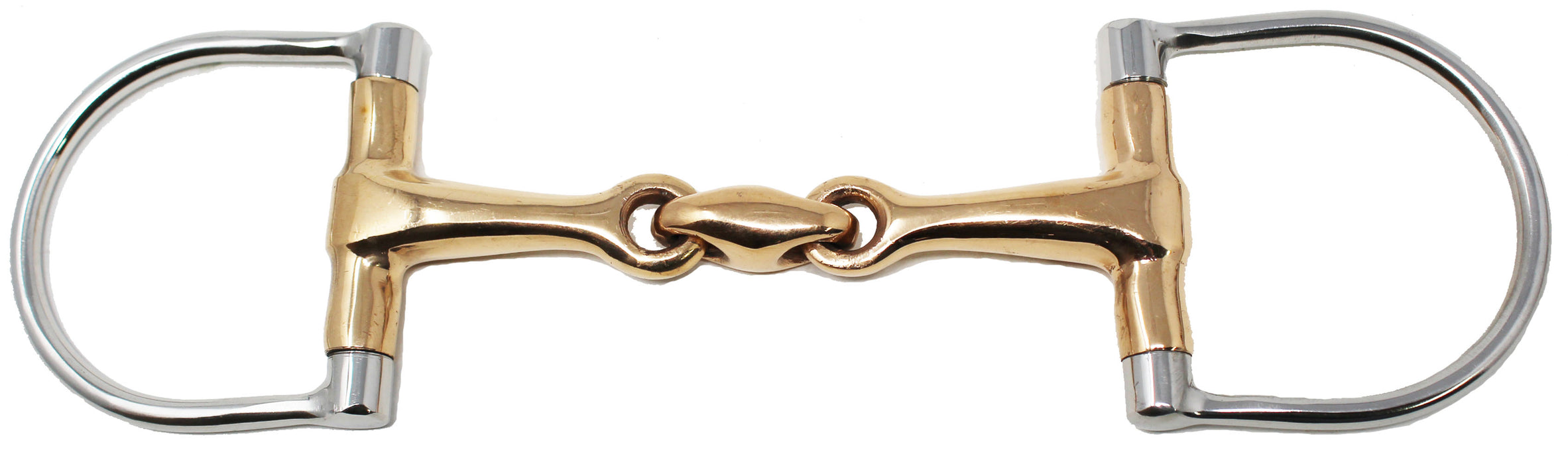 Horse Horse English Riding Rose Gold Double Jointed Dee-Ring Snaffle Bit 35596