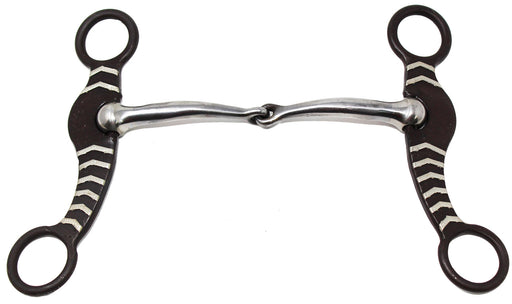 Sweet Iron Silver 5-1/8" Snaffle Copper Mouth Stock Horse Bit Cheeks 6" 3561
