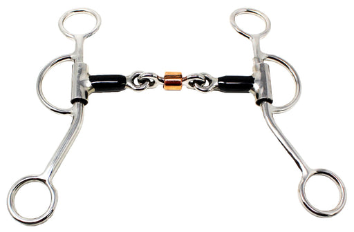 7" Shank Horse Sweet Iron Mouth Dog Bone Snaffle Bit w/ Roller 35613