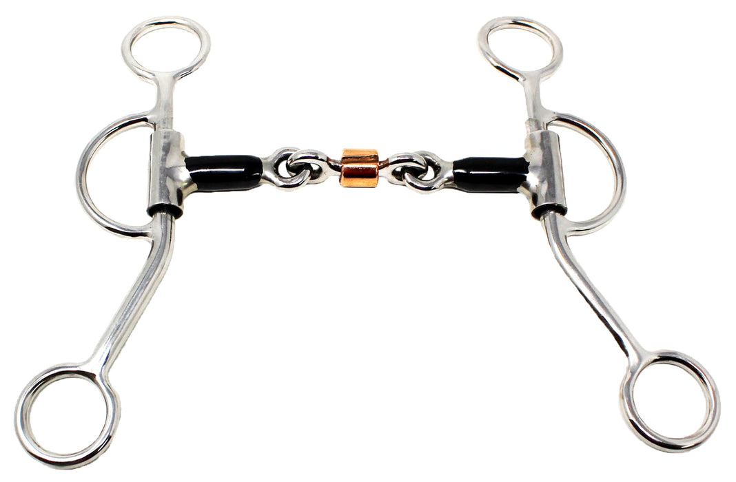 7" Shank Horse Sweet Iron Mouth Dog Bone Snaffle Bit w/ Roller 35613