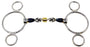 Horse Bit Sweet Iron Gag Bit 3-Piece Dog Bone Mouth w/ Rings 35614