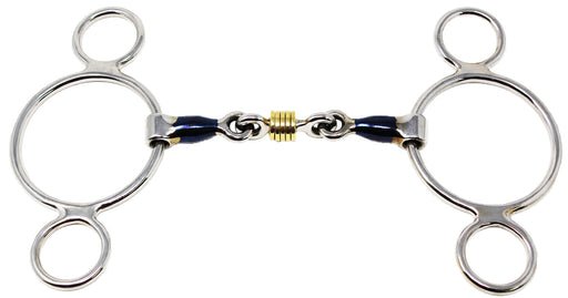 Horse Bit Sweet Iron Gag Bit 3-Piece Dog Bone Mouth w/ Rings 35614