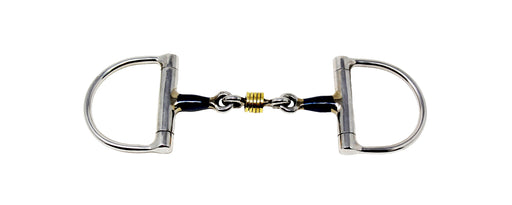 Horse Sweet Iron D-Ring Bit 3-Piece Dog Bone Mouth w/ Rings 35615