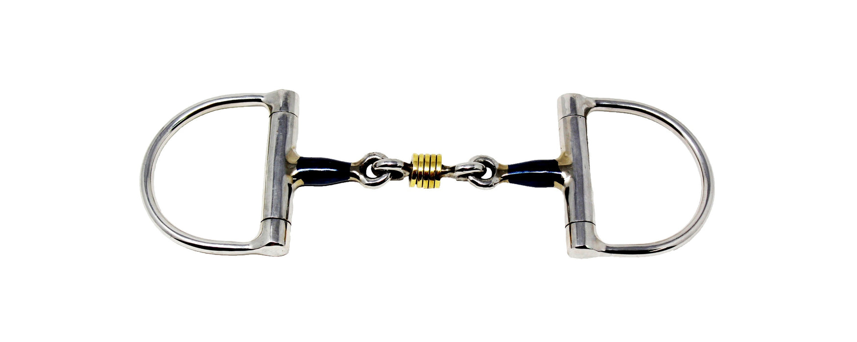 Horse Sweet Iron D-Ring Bit 3-Piece Dog Bone Mouth w/ Rings 35615