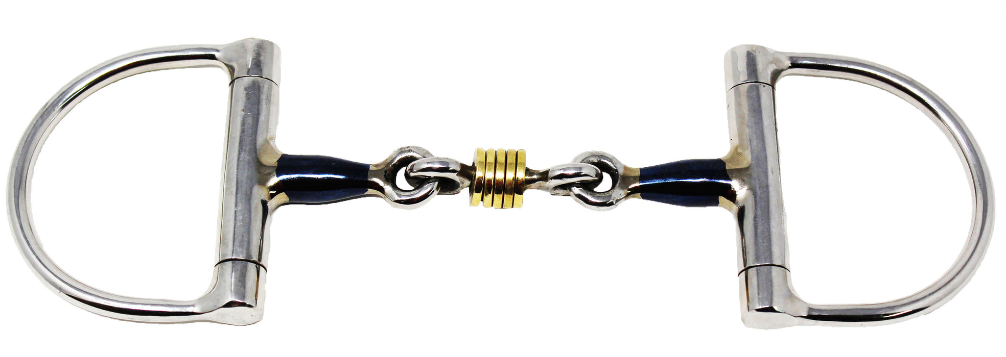 Horse Sweet Iron D-Ring Bit 3-Piece Dog Bone Mouth w/ Rings 35615