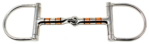 Horse 5" Mouth Broken Snaffle Horse Bit w/ Copper Rollers 35626C