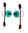 Horse 5" Rubber Mouth Eggbutt Snaffle Cheltenham Turquoise Bit Guard Gag Nylon Cheeks 35627