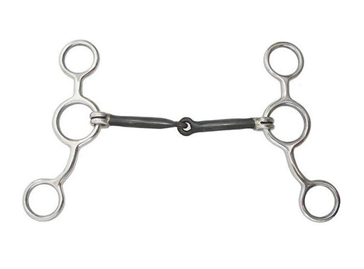 Horse  5-1/4" Sweet Iron Mouth Snaffle Gag Bit 35628