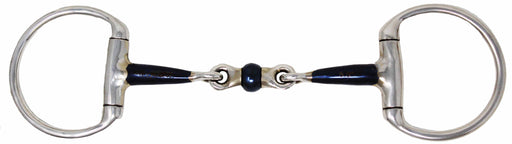 SS Eggbutt  Mouth 3-Piece Sweet Iron Dog Bone Snaffle Bit w/ Roller 35645