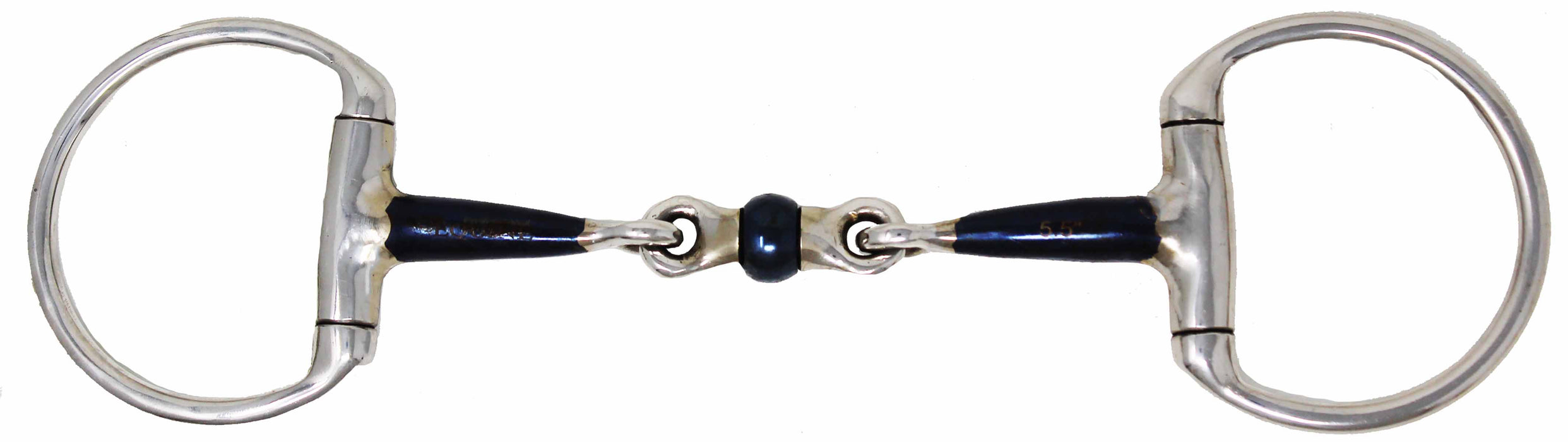 SS Eggbutt  Mouth 3-Piece Sweet Iron Dog Bone Snaffle Bit w/ Roller 35645