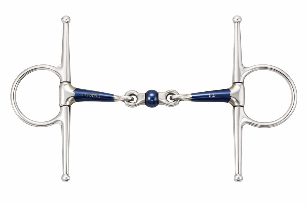 SS Full Cheek   Mouth 3-Piece Sweet Iron Dog Bone Snaffle Bit 35646