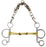 Stainless Steel Pelham 5.  Double Jointed Brass Lozenge Snaffle Bit Curb 35649