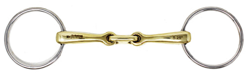 SS Loose Ring 5.  Mouth 3-Piece Double Jointed Lozenge Snaffle Bit 35652