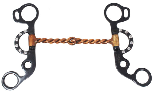 5" Short Shank Argentine Twisted Wire Copper Mouth Snaffle Horse Bit 35654B