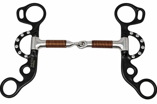 5" Short Shank Copper Wire Wrapped Mouth Snaffle Studded Horse Bit 35655B