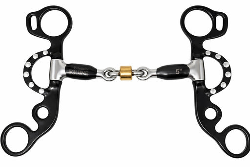 5" Short Shank Sweet Iron Dog Bone Snaffle w/ Copper Roller Horse Bit 35656B