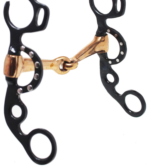 5" Short Shank Argentine Single Jointed Copper Mouth Snaffle Horse Bit 35658B