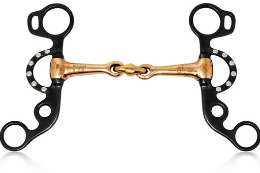 5" Short Shank Double Jointed Copper Mouth Lozenge Snaffle Horse Bit 35659B
