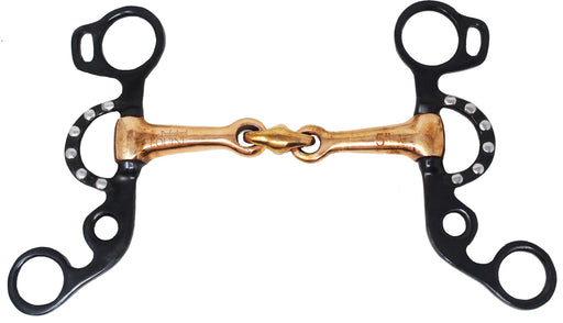 5" Short Shank Double Jointed Copper Mouth Lozenge Snaffle Horse Bit 35659B