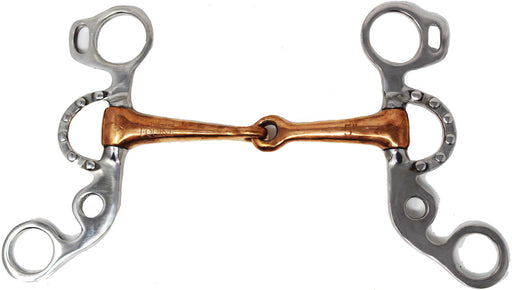 5" Short Shank Argentine Single Jointed Copper Mouth Snaffle Horse Bit 35661B