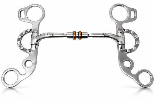 Argentine Jointed Copper Roller Mouth Short Shank Horse Snaffle Bit 35663