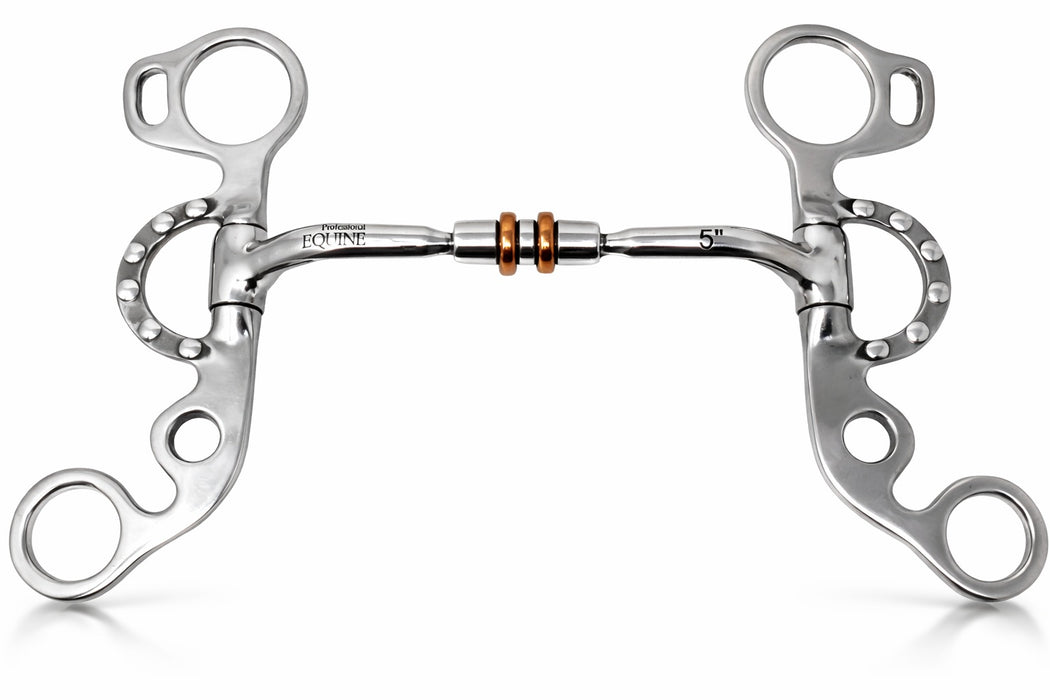 Argentine Jointed Copper Roller Mouth Short Shank Horse Snaffle Bit 35663
