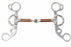 5" Short Shank Argentine Copper Wire Wrapped Mouth Snaffle Studded Bit 35666B