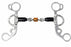 5" Short Shank Sweet Iron Dog Bone Snaffle w/ Copper Roller Horse Bit 35667B