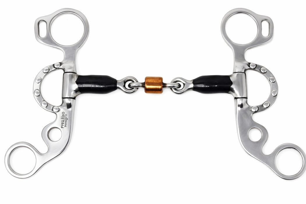 5" Short Shank Sweet Iron Dog Bone Snaffle w/ Copper Roller Horse Bit 35667B