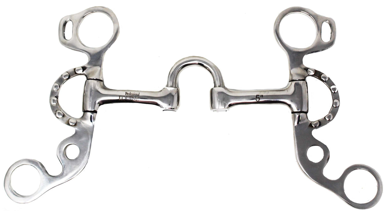 Western 5" Mouth Low Port Swivel Mouth Short Cheek Horse Correction Bit 35668B