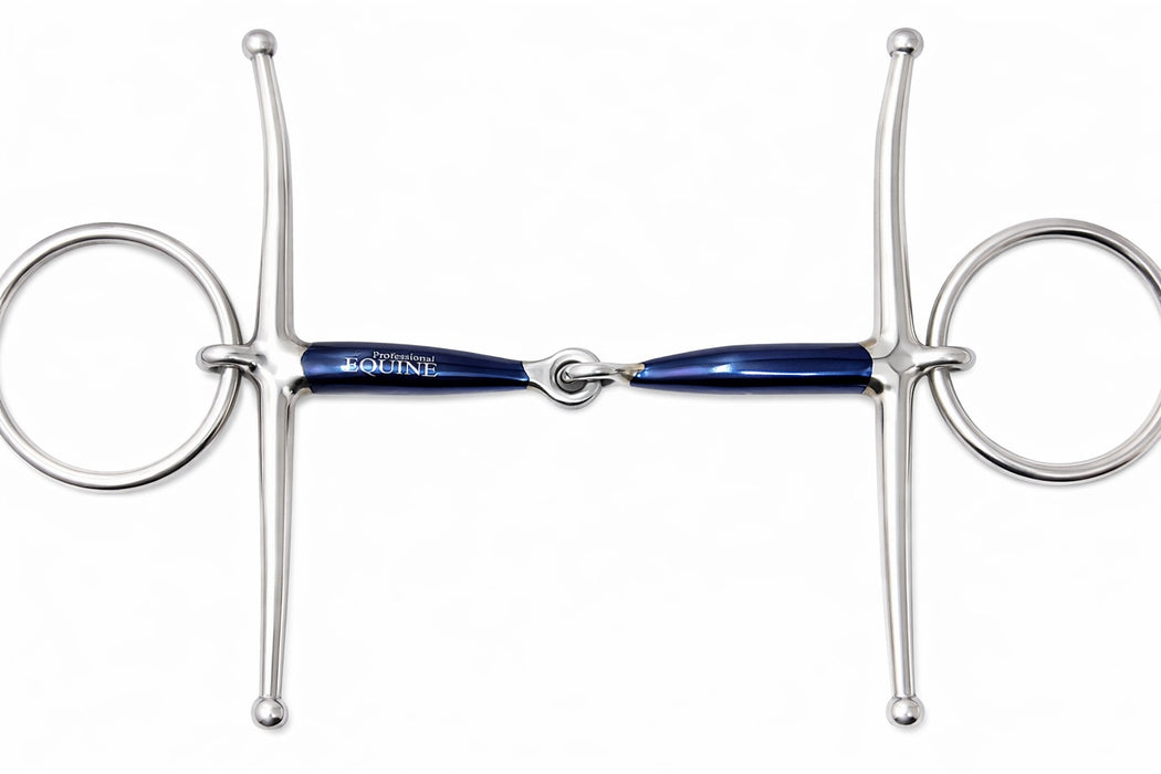 SS Dee-Ring 5" Mouth Sweet Iron Full Cheek Loose Ring Snaffle Horse Bit 35670B