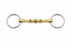 SS Loose Ring 5" Mouth Brass Lozenge Double-Jointed Snaffle Horse Bit 35672B