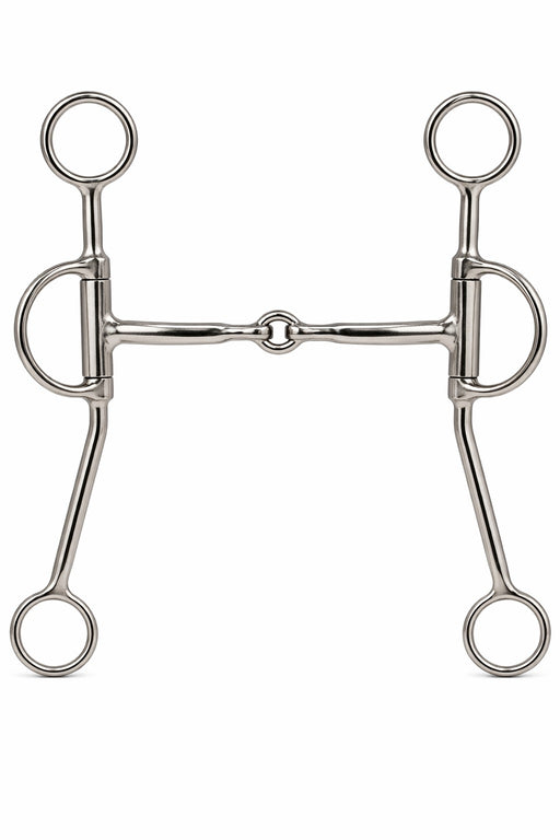 Western SS 5" Snaffle Mouth Swivel Cheek Horse Copper Inlay Training Bit 35675B