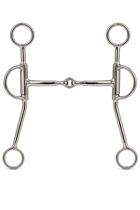 Western SS 5" Snaffle Mouth Swivel Cheek Horse Copper Inlay Training Bit 35675B