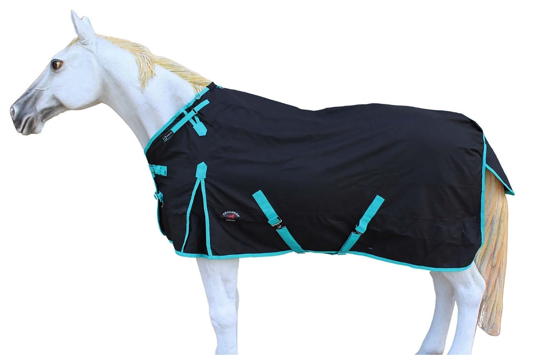 1200D Turnout Waterproof Rain Horse Sheet Light Winter Blanket0g No Fill Solids Surcingles