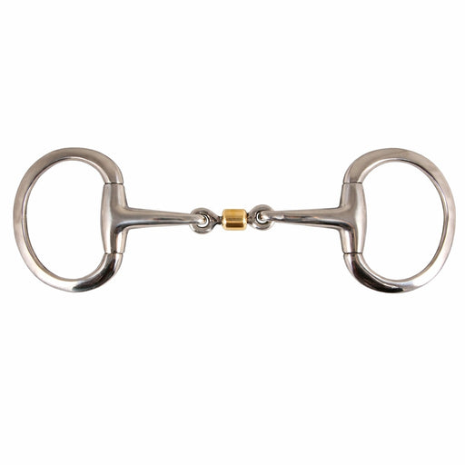 Horse Mouth Flat Ring Dog Bone Copper Roller Eggbutt Snaffle Bit 3582