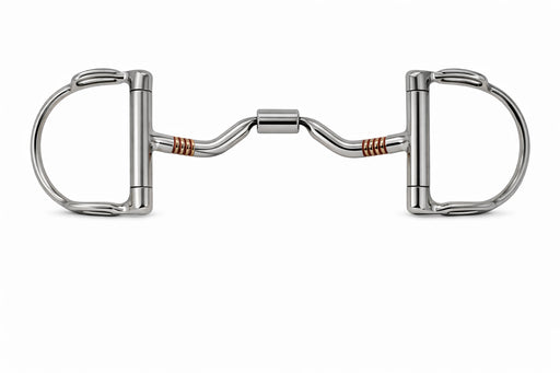 Horse Stainless Steel 5" Mouth D-Ring Comfort Snaffle Bit w/ Roller 35GA07B