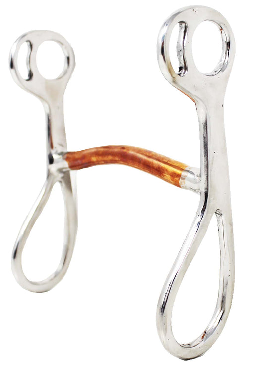 Equine Horse Copper Mullen Bar Short Shank Bit 35GA09B