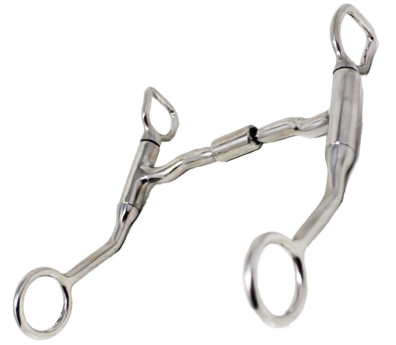 Horse Stainless Steel 5" Comfort Jointed Low Port Comfort Snaffle Bit 35GA10B