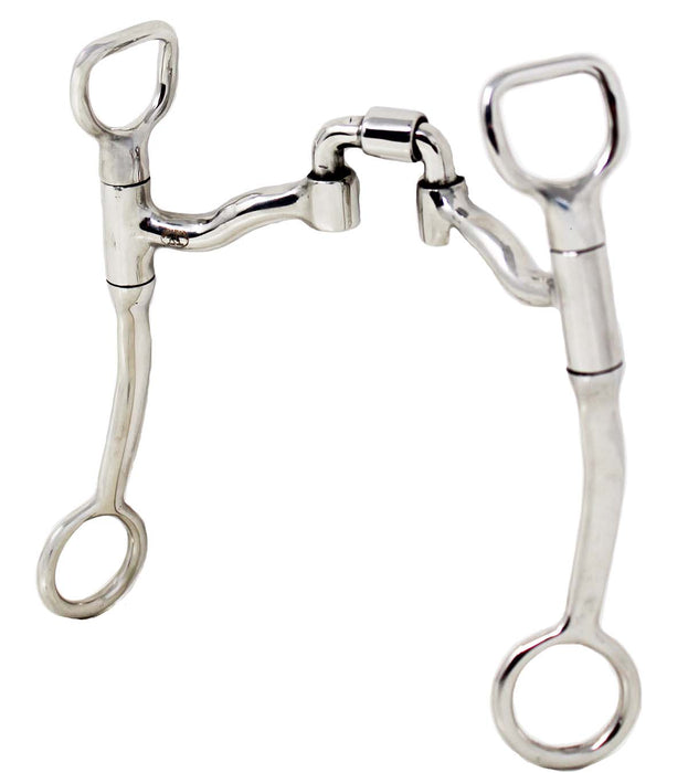 Horse Stainless Steel 5" Swivel Med-Port Mouth Futurity Bit w/ Roller 35GA12B