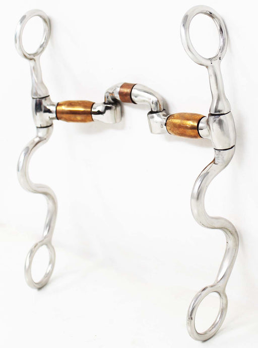 Horse SS 5" Swivel Low-Port Mouth Articulating Correction Bit Copper 35GA14B