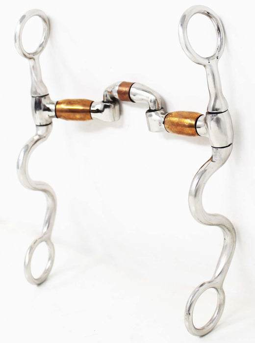 Horse SS 5" Swivel Low-Port Mouth Articulating Correction Bit Copper 35GA14B