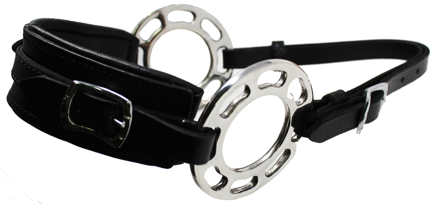 Challenger Horse Adjustable Leather Bitless Bridle Training Hackamore 35H10